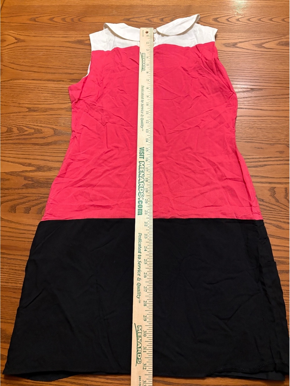 IVE Sleeveless Color Block Mini Dress Cream Top Black Skirt Peter Pan Collar Med - Picture 4 of 6